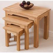 Aspen Solid Oak Nest of 3 Tables Aspen Solid Oak Nest of 3 Tables