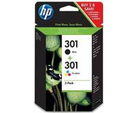 HP - Hewlett Packard Combo HP 301 sort + farve blækpatron 6ml J3M81AE/N9J72AE original HP - Hewlett Packard Combo HP 301 sort + farve blækpatron 6ml J3M81AE/N9J72AE original