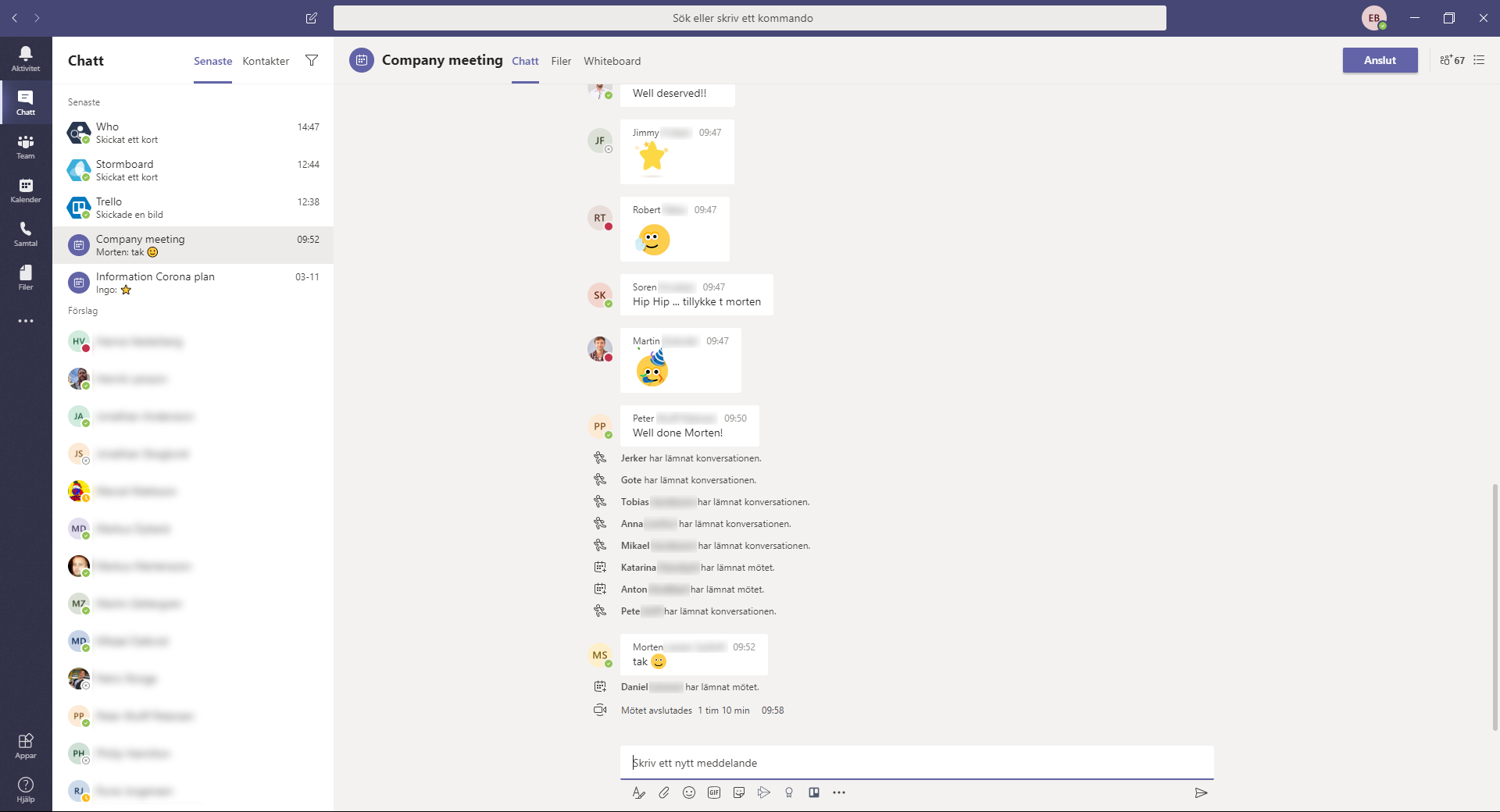 Chatt i Microsoft Teams