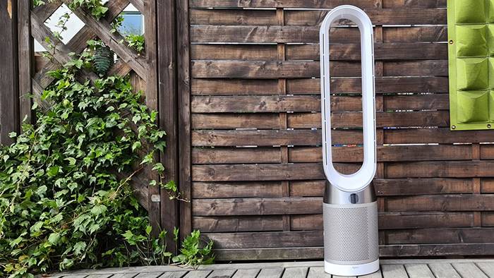 Dyson Pure Cool on a patio