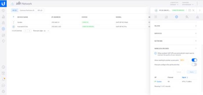 Så här ser programmet ut för Unifi i datorn