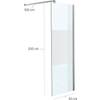 CLP Duschabtrennung Quadratisch-klarglas/milchglas-50x200x100 cm CLP Duschabtrennung Quadratisch-klarglas/milchglas-50x200x100 cm