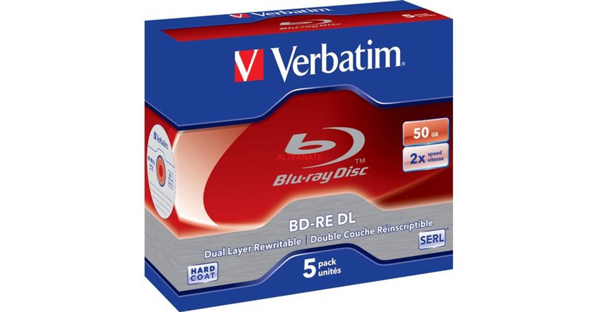 verbatim-bd-re-50gb-2x-jewelcase-5-pack-hitta-b-sta-pris-recensioner