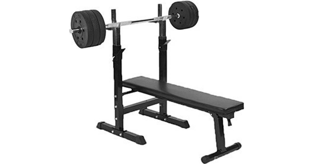 Gorilla Sports Bench Press Barbell and Weights 38kg - Hitta bästa pris