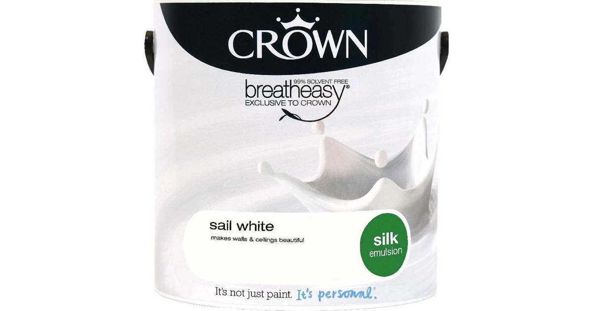 Crown Silk Emulsion Wall Paint Ceiling Paint White 2 5l