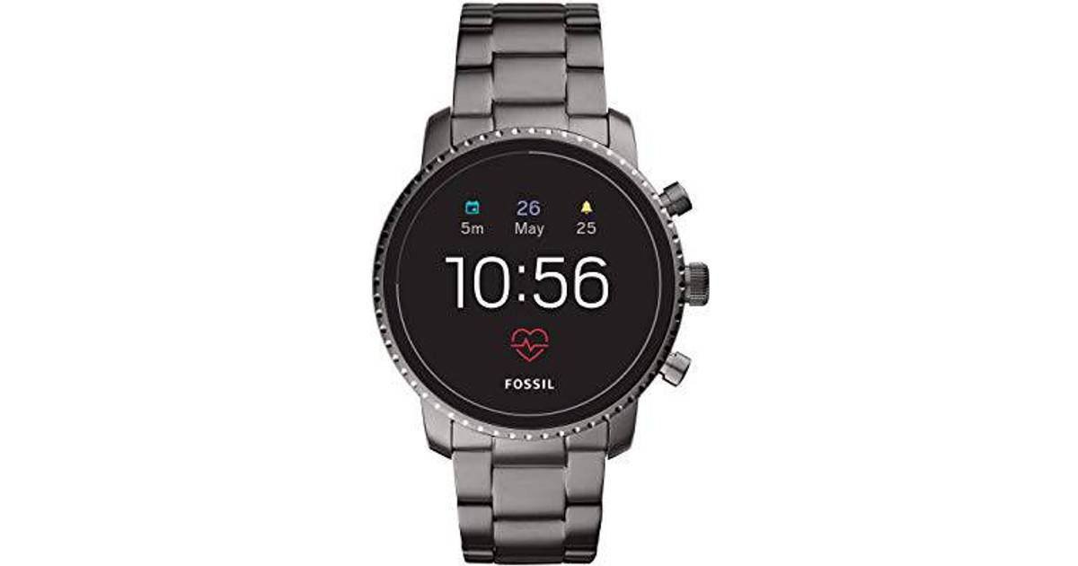 fossil men grey explorist hr smartwatch ftw4012