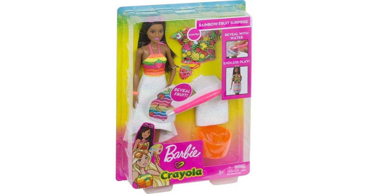 barbie crayola rainbow fruit surprise