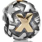 Pandora Sølv Charm m/14kt X 790298x Pandora Sølv Charm m/14kt X 790298x