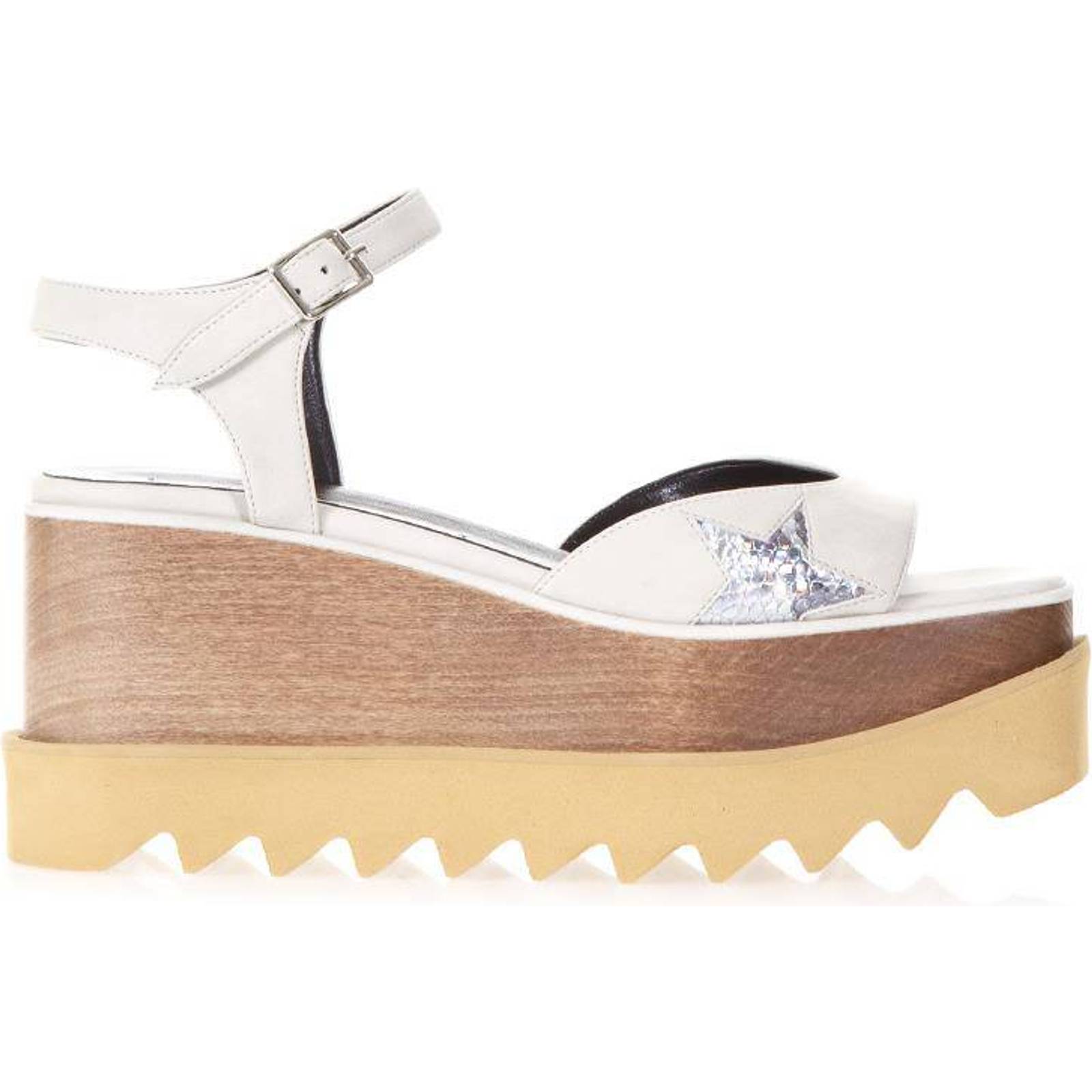 stella mccartney elyse Blanc faux des sandales en cuir stella mccartney des elyse Blanc faux des mccartney sandales en cuir 9733bc