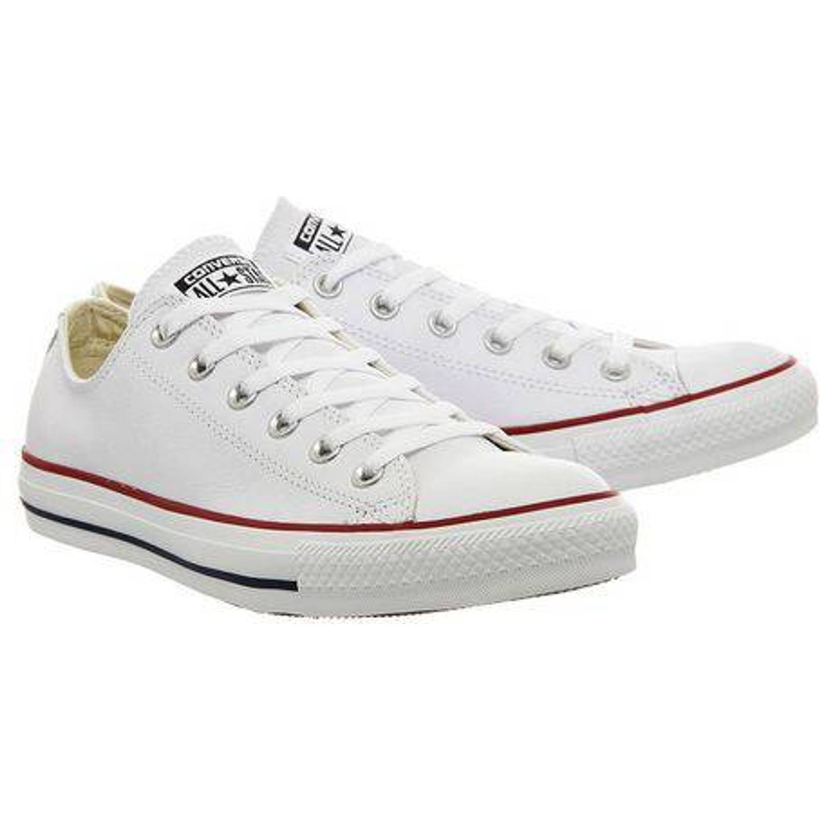 Womens All Star Low Leather Trainers By Converse White Supplied Womens All Star Low Leather Trainers By Converse White Supplied Office 1664fd