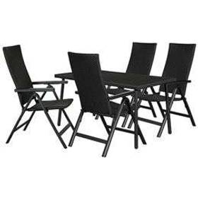 Rattan stole havemøbler sammenlign priser hos pricerunner Sort havebord og stole