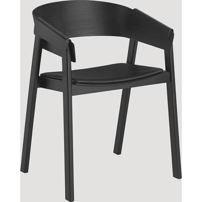Muuto cover leather dining chair stol med armlæn sammenlign priser ... Reol indretning