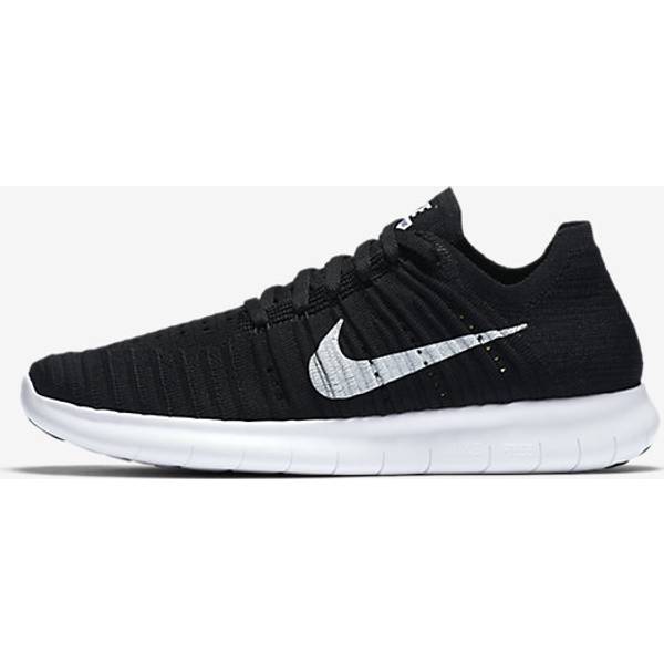 nike free rn white black